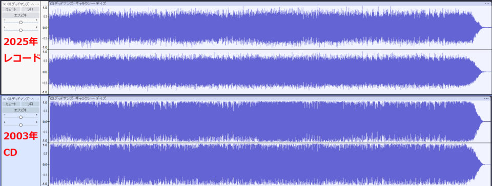 デッドマンズ・ギャラクシー・デイズの波形